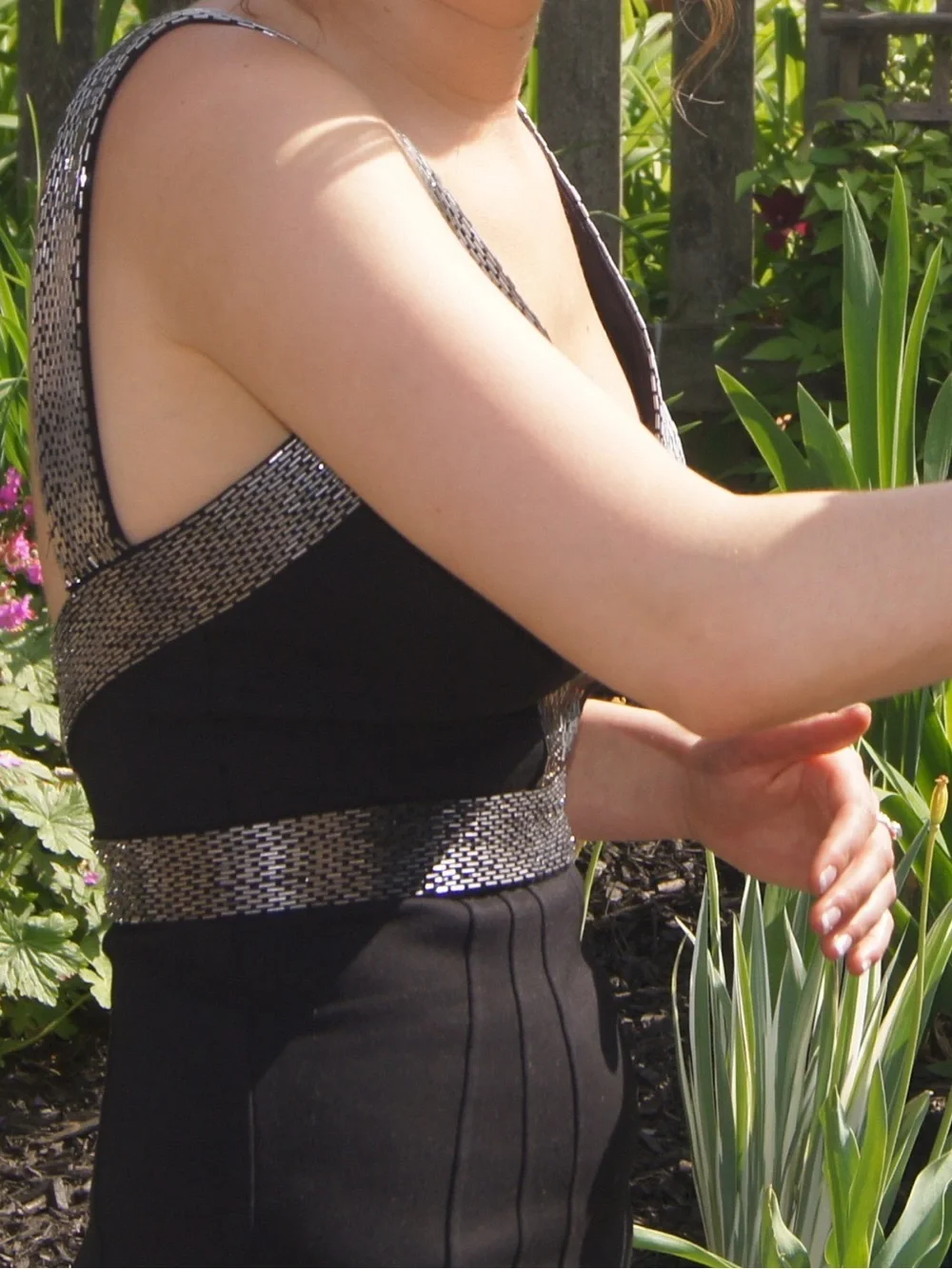 Jovani Black Evening Gown with Silver Embellishment